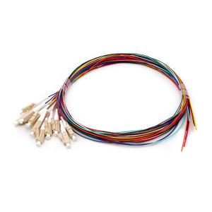 China 12 Color Fiber Optic Pigtails Single Mode LC ST FC SC UPC With PVC/LSZH Jacket wholesale