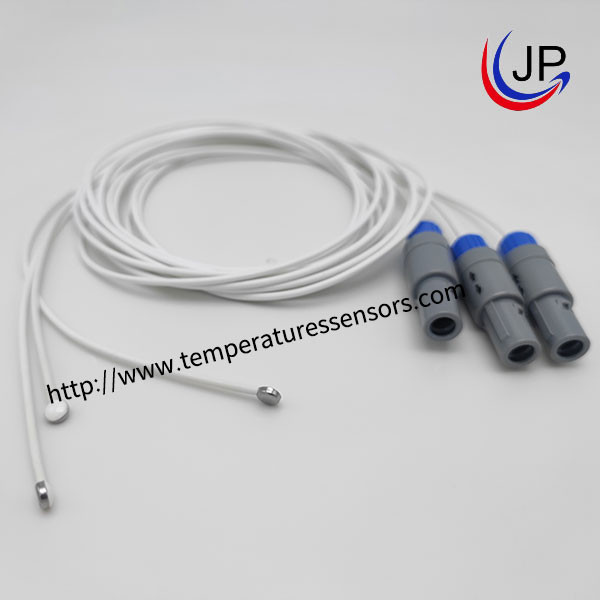 10K 3630K Diode Glass Coating NTC Thermistor Temperature Sensor Cu Sn Cable