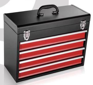 China SPCC Heavy Duty Tool Box Trolley 0.5mm Thickness 4 Drawers wholesale