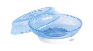 China BPA FREE With Cover And Suction Pad Plastic Baby Plate wholesale