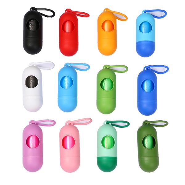 Blue Green Dog Waste Bag Holder 11.5*4.3cm Plastic Dog Poop Holder For Walks