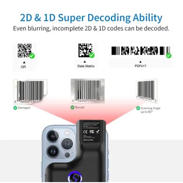 Back Clip Barcode Scanner Wireless USB Bar Code Reader OEM ODM