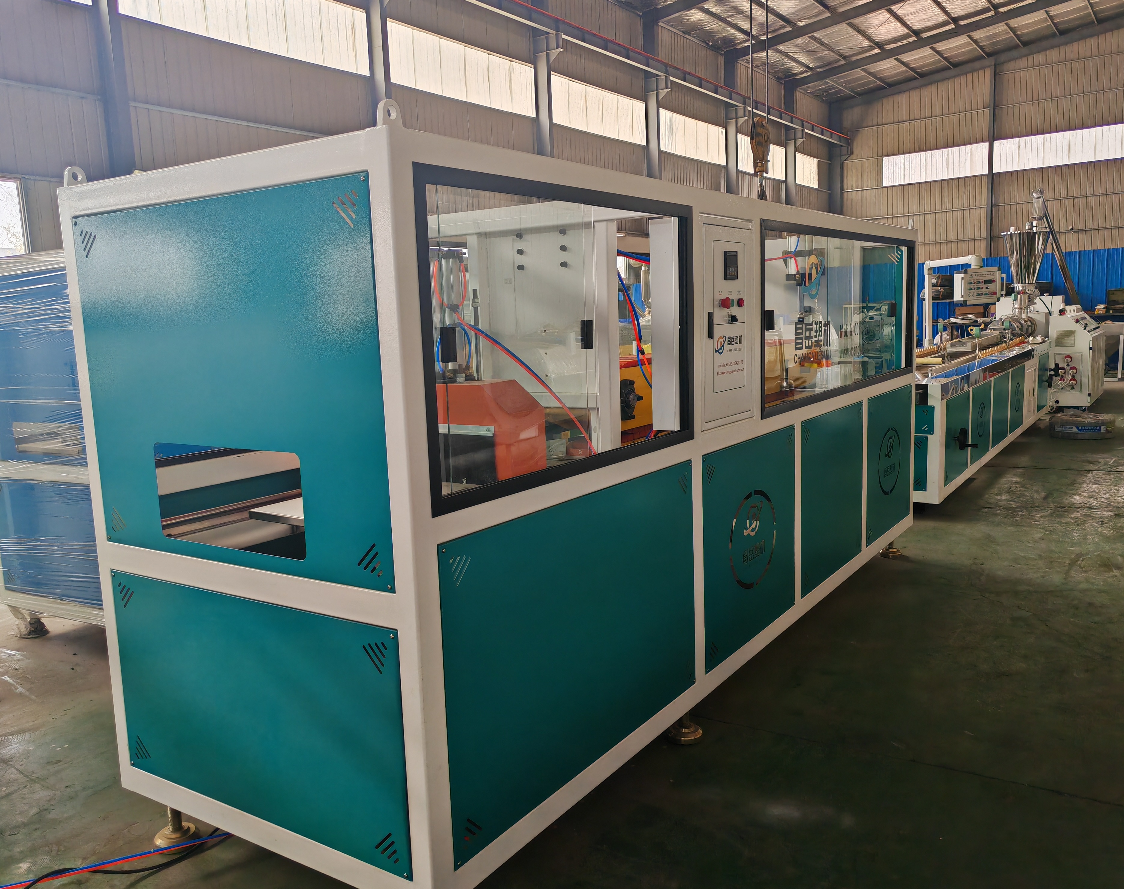 ABB / DELTA Inverter Plastic Profile Extrusion Machine for UPVC Window Door with High Precision