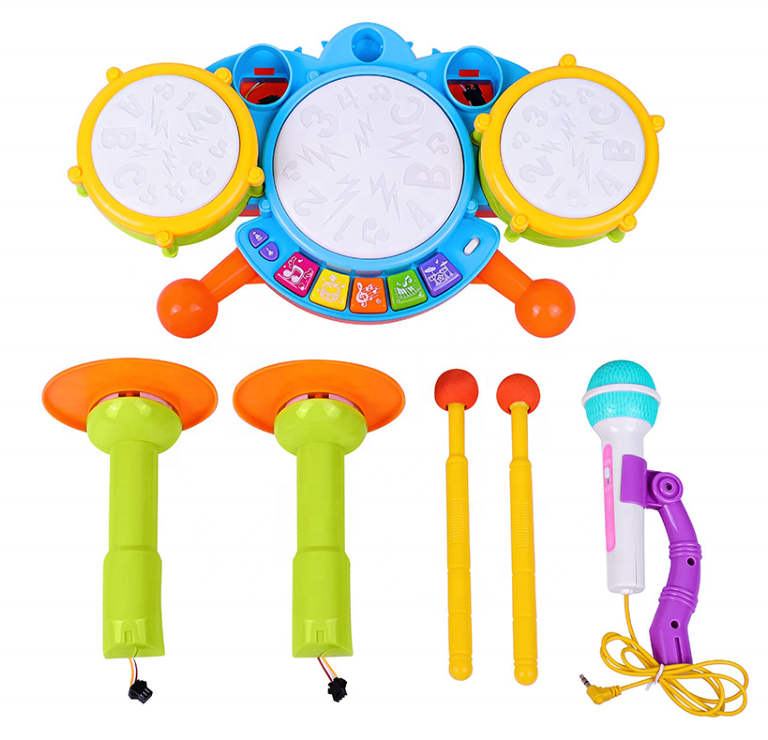Colorful Children's Musical Instruments Drum Set Baby Toys for Kids' Musical Learning