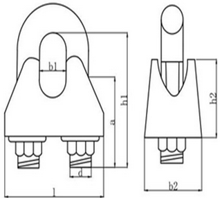Rigging Hardware DIN1142 Galvanized Malleable Wire Rope Clip