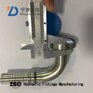 China 87392 90 Elbow SAE CNC Hydraulic Hose Flange Fitting wholesale