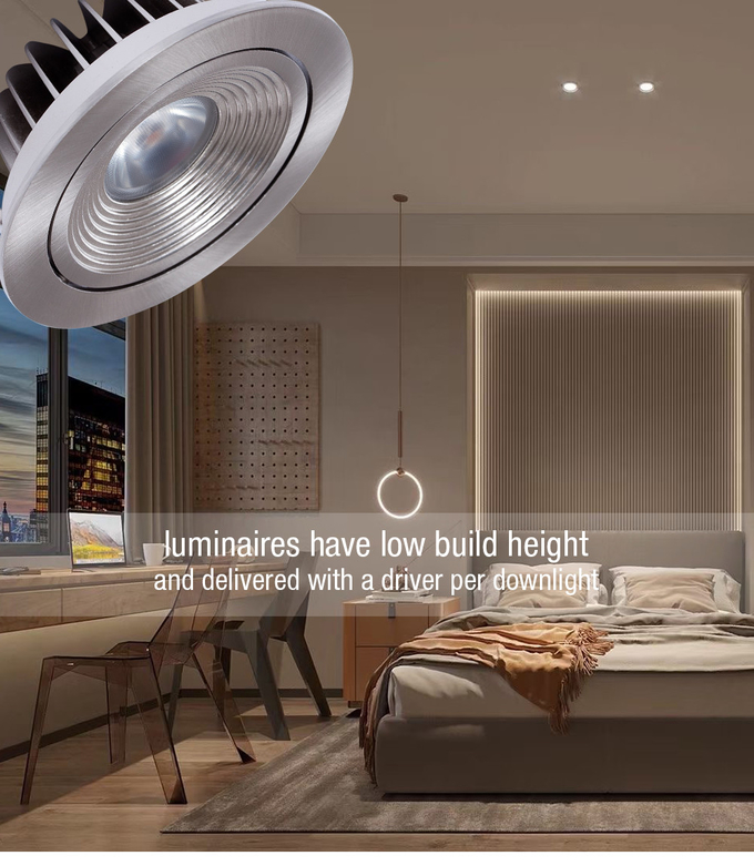 Waterproof 80RA Downlight LED 2700K , Anti Glare Dimmable Bathroom Downlights