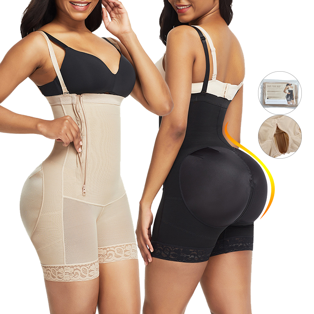 Customized Logo Printing 5XL Thermal Waist Trainer Zipper Tummy Shaper for Women