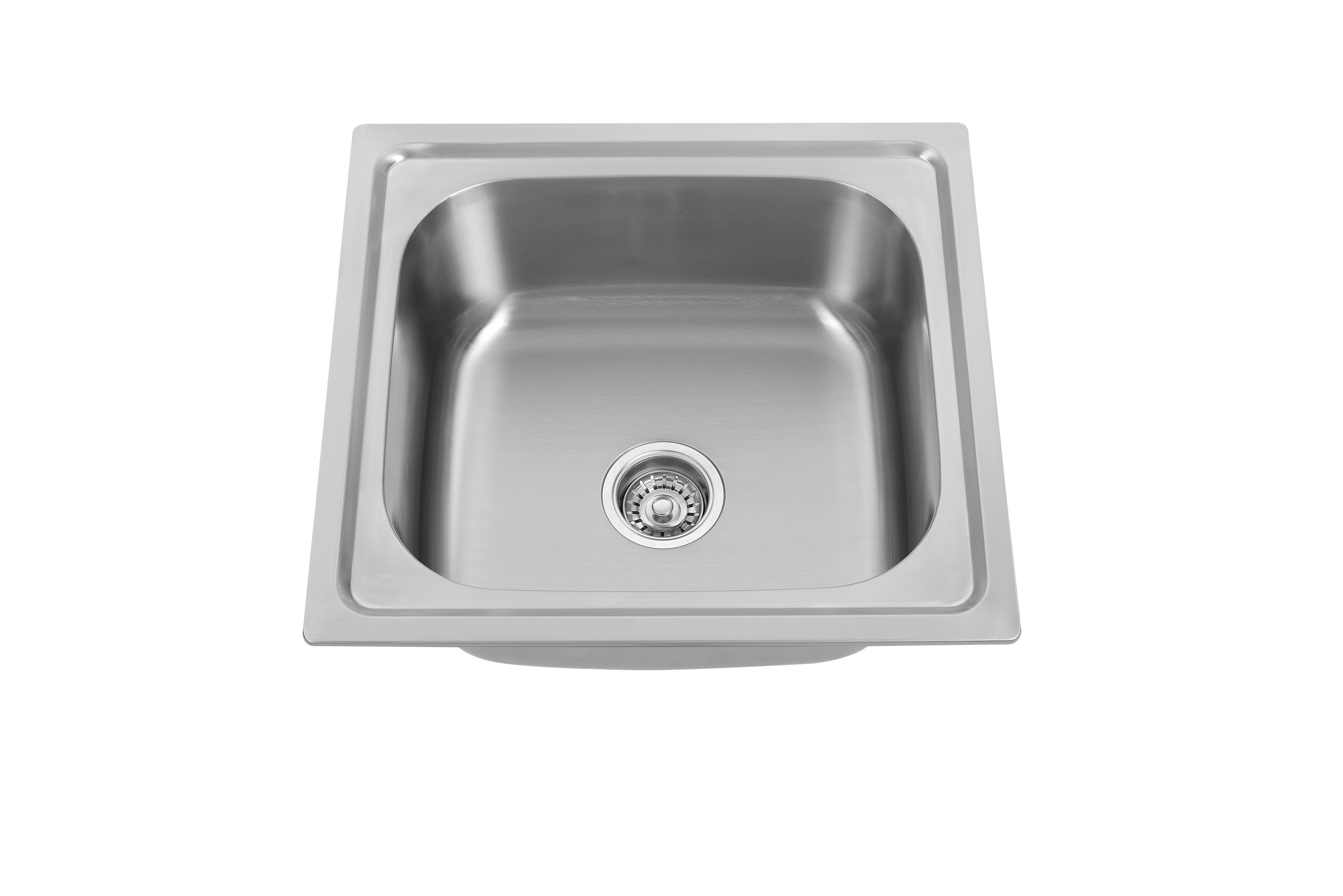 Brushed Finish SS Square Single Bowl Kitchen Sink 0.6mm 0.8mm