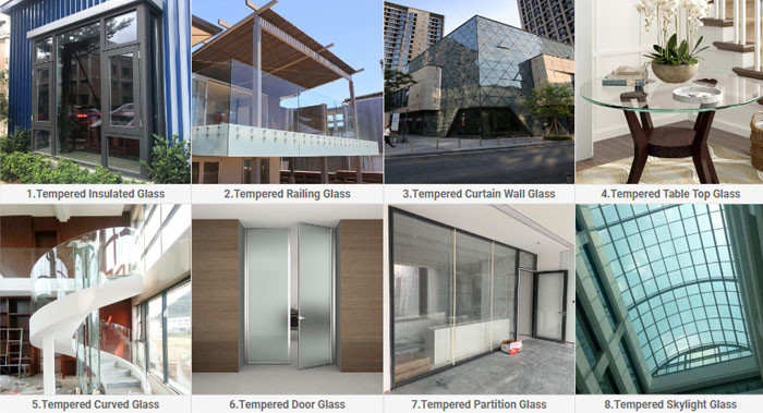 3/4 Inch Clear Bent Toughened Glass 19mm Curved Tempered Glass