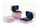 Wedding Engagement Single Ring Earring Jewelry Box With LED Light