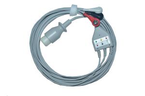 China Commercial Philips 3 Lead Ecg Cable Snap End AHA 8 PIN Connector wholesale