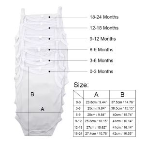 Blank White Sublimation Baby Vest Onesie Custom Infant Bodysuit Blanks