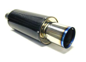 China Carbon Fiber 51mm 1.2mm Universal Exhaust Muffler wholesale