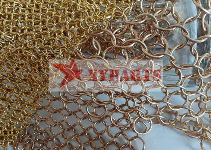 Stainless Steel Architectural Ring Mesh Curtain For Partitioning