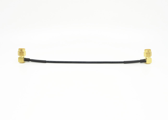 RG174 RF Cable Assemblies RPSMA Male Right Angle to RPSMA Male Right Angle Connector