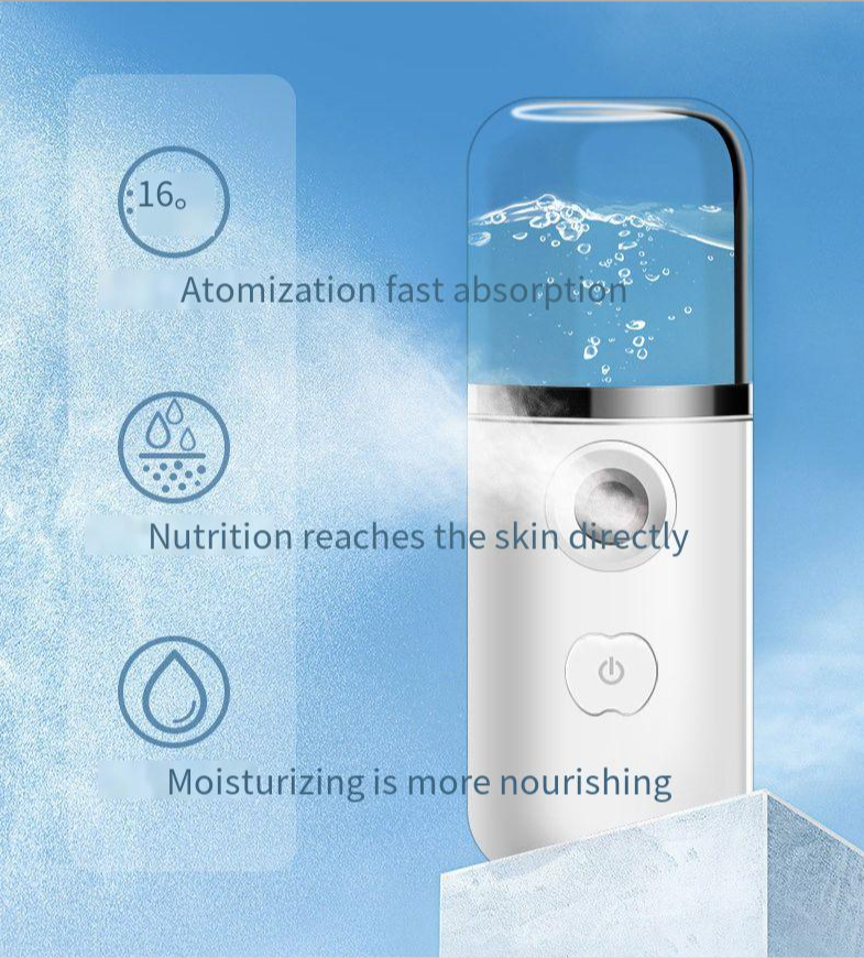 Portable Pocket Mist Steamer USB Rechargeable Nano Facial Mister Mini Face Sprayer