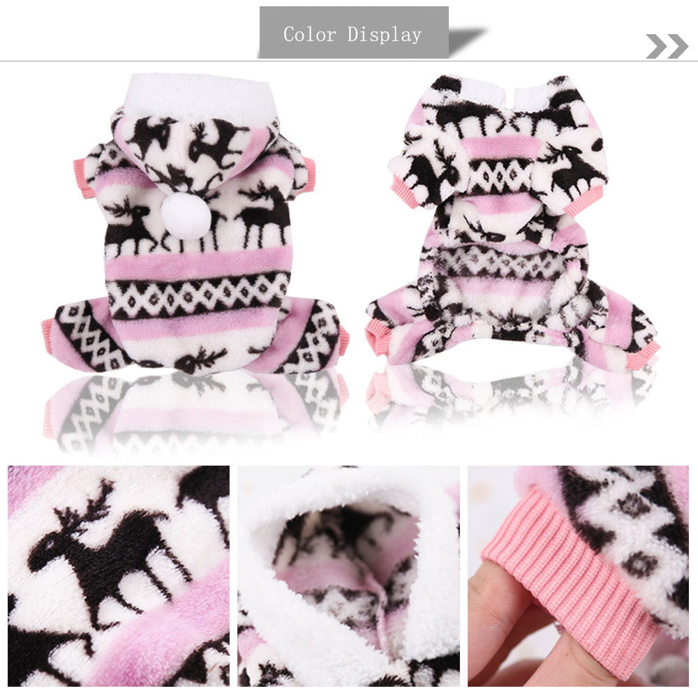 Coral Velvet Fleece Pets Wearing Clothes Puppy Hoodie 30cm Winter Dog Clothes