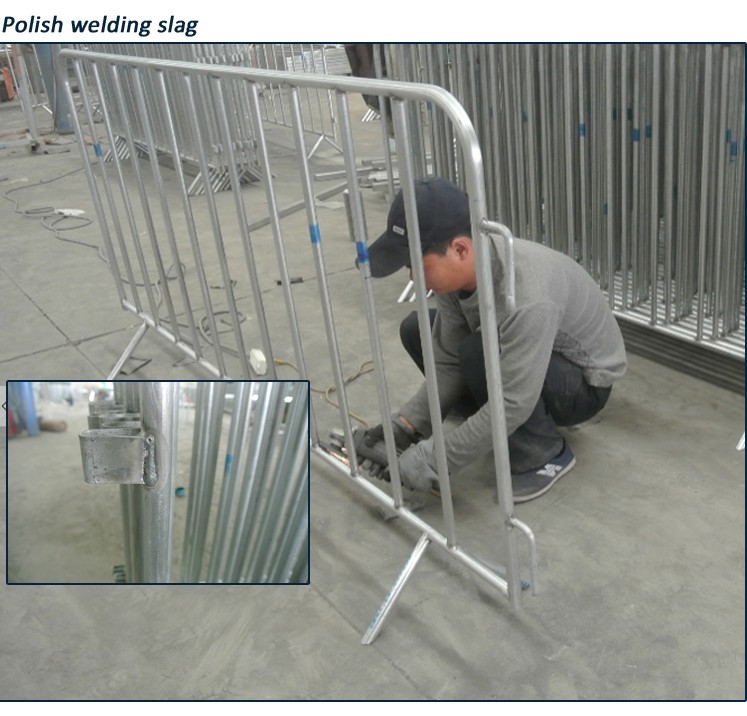 high quality galvanized powder painted concert crowd control barrier RAL 3020 color