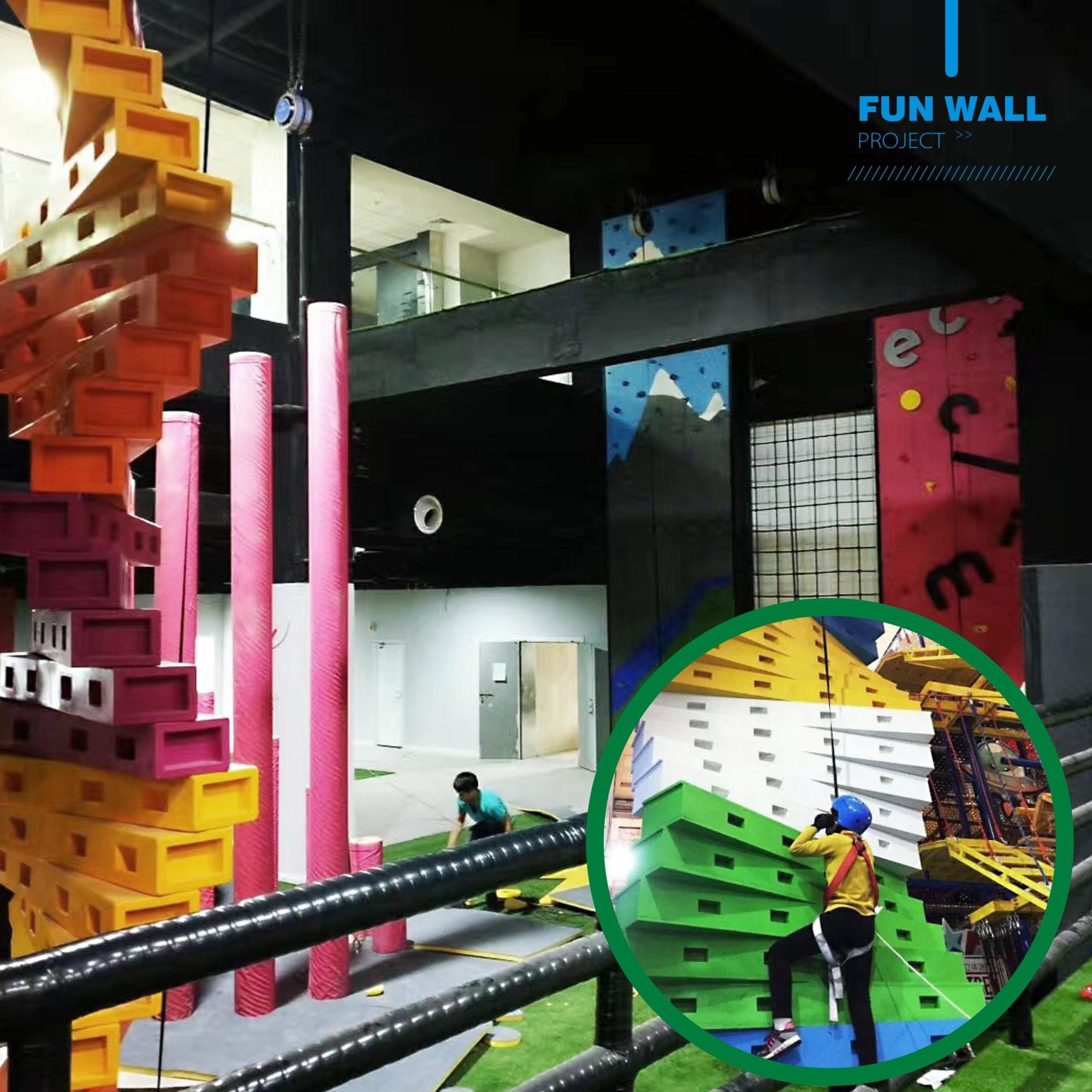 Interactive Kids Fun Climbing Wall Indoor For Amusement Playground