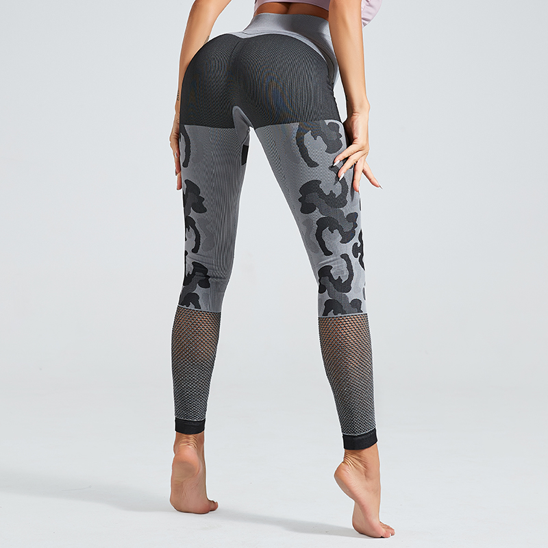 2019 Leopard Grain Mesh Woman Fitness Yoga Leggings Seanmless Or Top