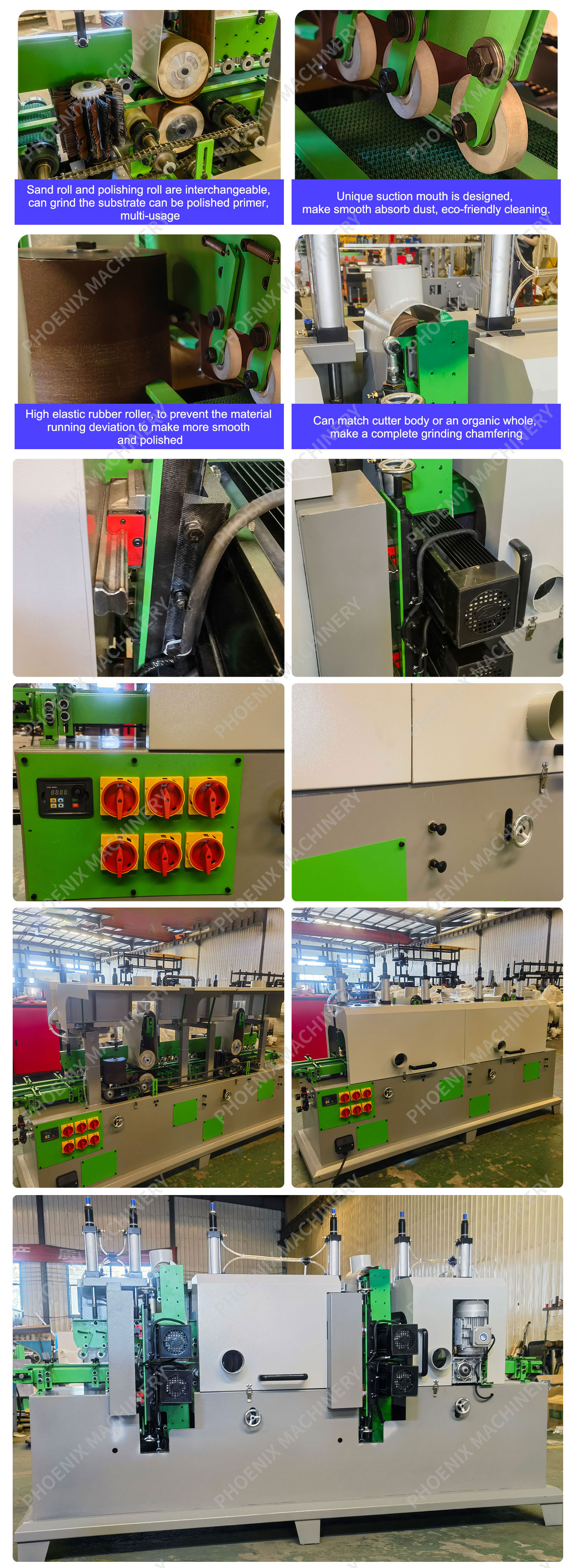 PS8130 Four-Sided Movement Polishing Machine for Solid Wood Furniture and Metal Plate
