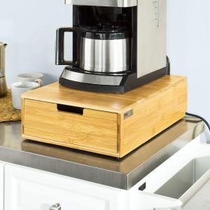 China newest bamboo coffee pod drawer k cup drawer wholesale