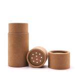 Kraft Paper Cardboard For Food Round Tube with Paper Sifter Salt Seasoning Shake