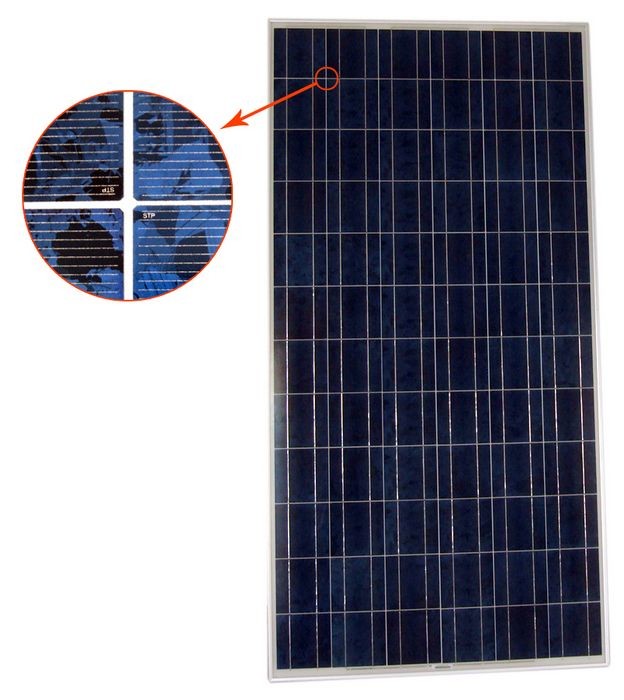 White Frame PV Solar Panels / Polycrystalline Silicon Solar Panels Blue Cell Color