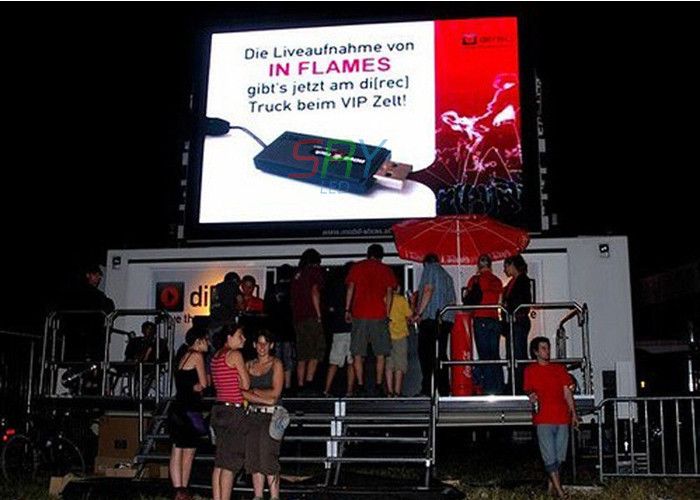12MM Truck Mounted LED Screen 1/4 Scan Constant Current Movable Truck LED Display