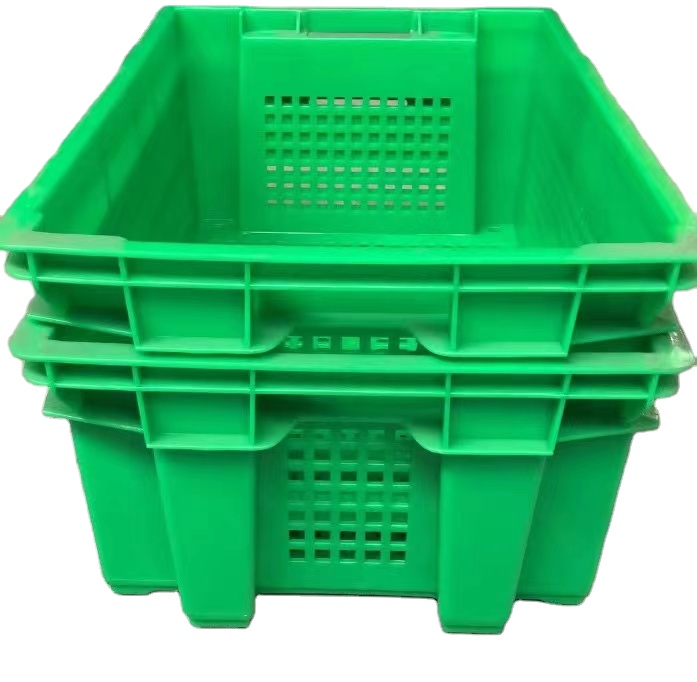 Mesh Style Dislocation Storage Plastic Moving Crate for Fruit in Customized Color