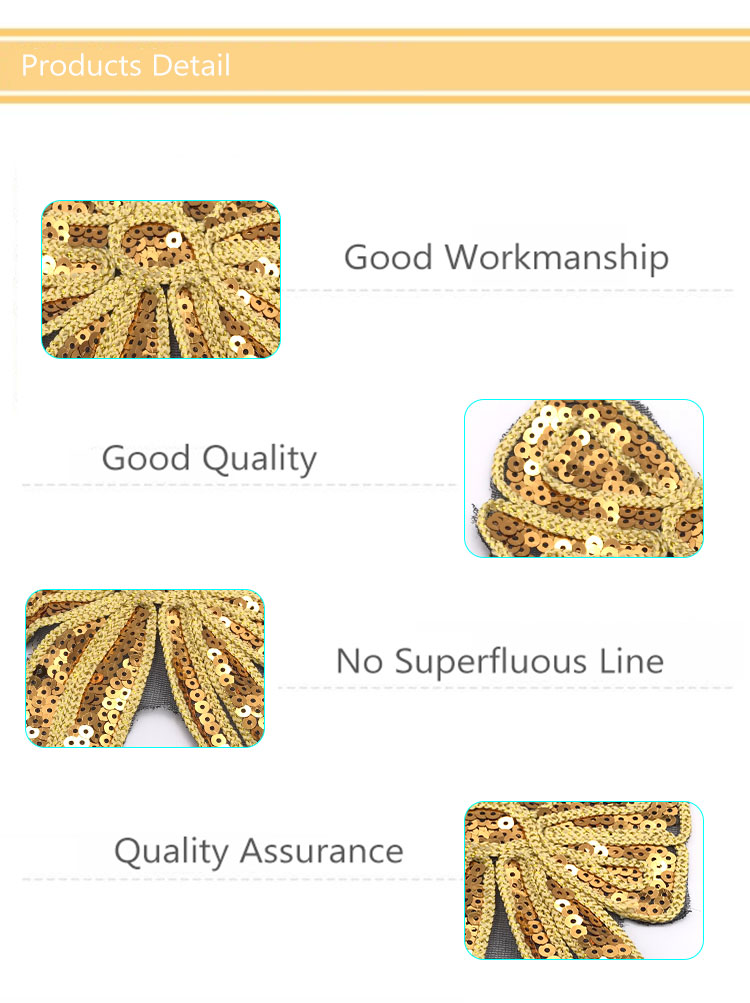 Golden Bow Large Iron On Patches , Ribbon Iron On Patches For Clothes Handmade
