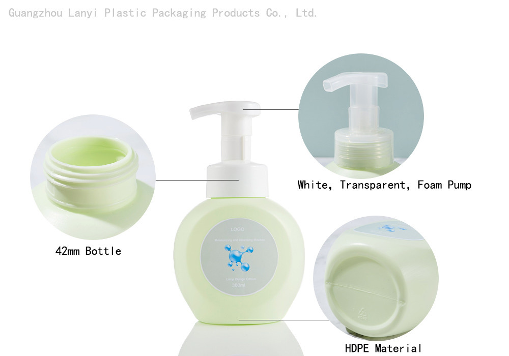 300ml 10.15oz HDPE Hand Sanitizer Foam Pump Bottle