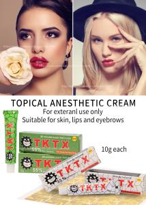 China Green 55% TKTX Tattoo Numbing Cream 10g Waxing Cosmetic For Microneedling wholesale