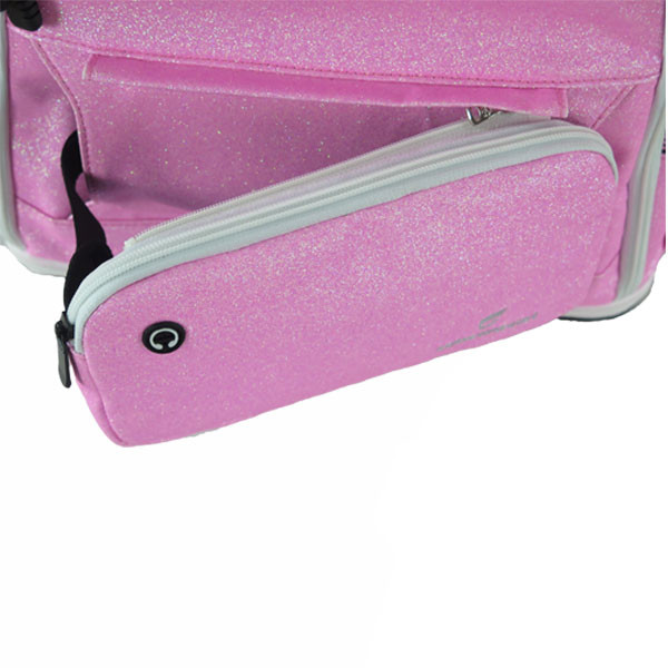 Pink Sparkle Cheer Backpack , Casual Style Girls Glitter Backpack 20-35 Litre