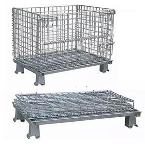 China 50*50mm Hole Wire Mesh Container Pallet Cages wholesale