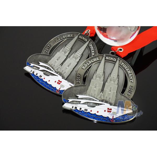 Germany Carnival Gifts Metal Awards And Medals 3D Effect With Glitter Colors