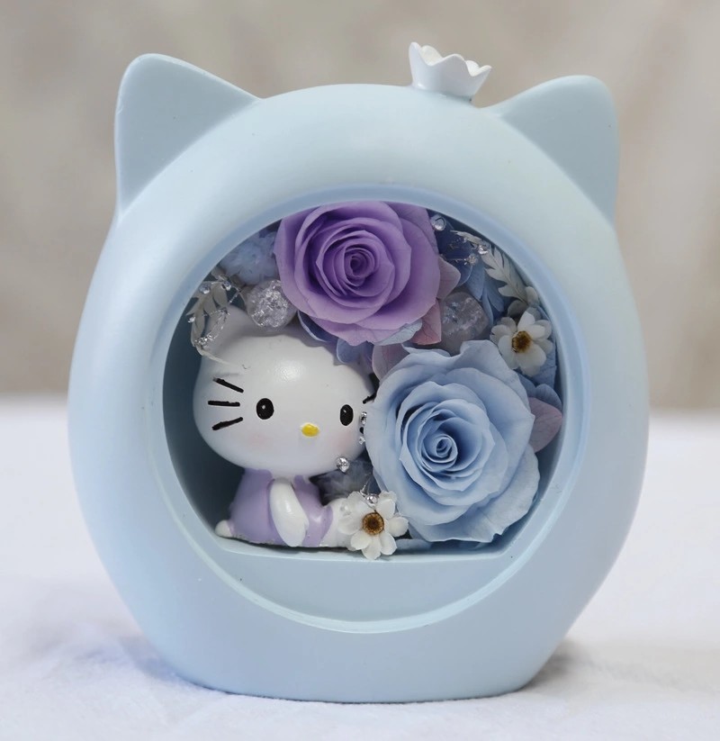 Eternal flower Christmas boutique luminous small gifts hello kitty star lights rose gift