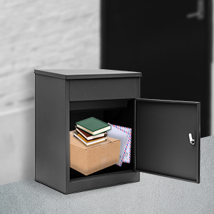 Galvanized Steel Parcel Mailbox for Outside Extra Large Package Delivery Post Mount