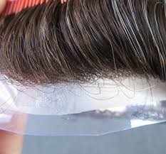Toupee Hair Replacement System Short Length 0.4mm Thickness High Quality Toupees