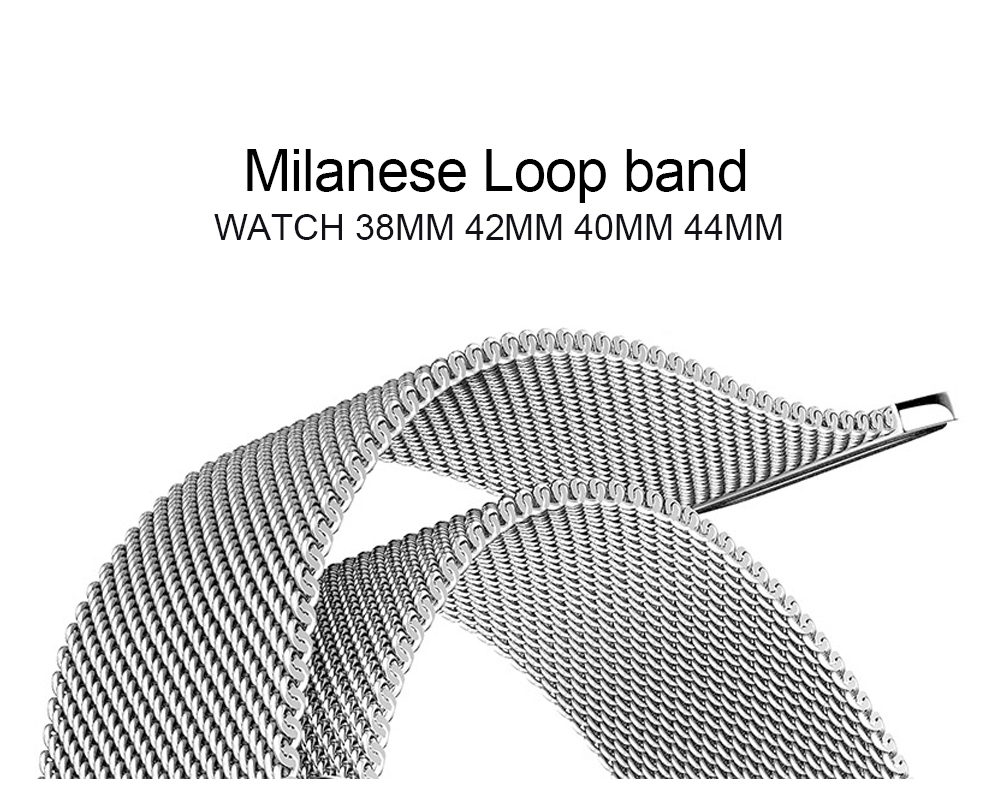 Milanese Stainless Steel Watch Band For Apple Sport Band Watches Series5 Smart Wristband