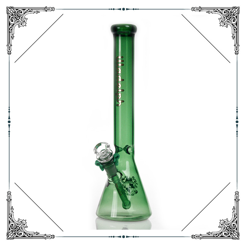 Full Color Glass Smoking Water Pipe Beaker Bottom Ice Bong 13.5''