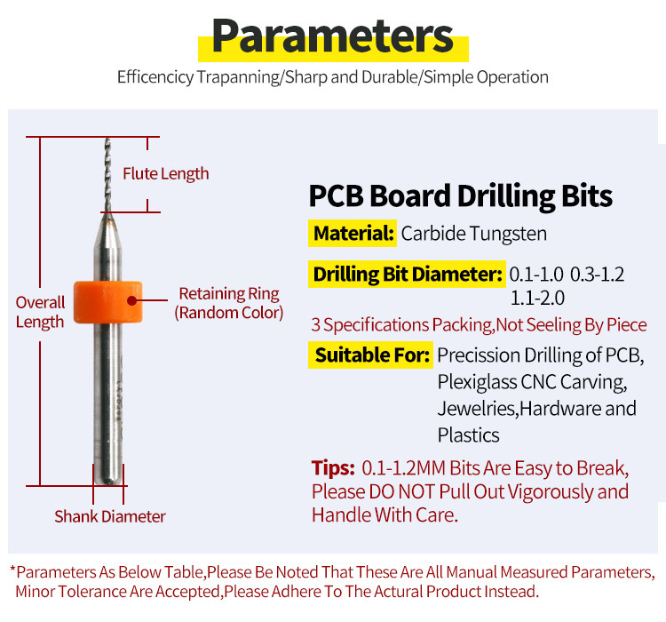 PCB FPC Tungsten Circuit Board Drill Bits 0.15mm 0.25mm 0.30mm​