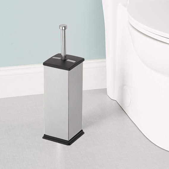 304SUS Stainless Steel Upgraded Square replaceable toilet brush standing toilet brush for bathroom cleaning with hotel