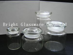 China beautiful design round glass jars and lids for wholesale wholesale