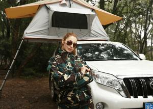 China Oxford Cloth PU Coating Car Roof Mounted Tent , Camping Tent For Car Roof wholesale