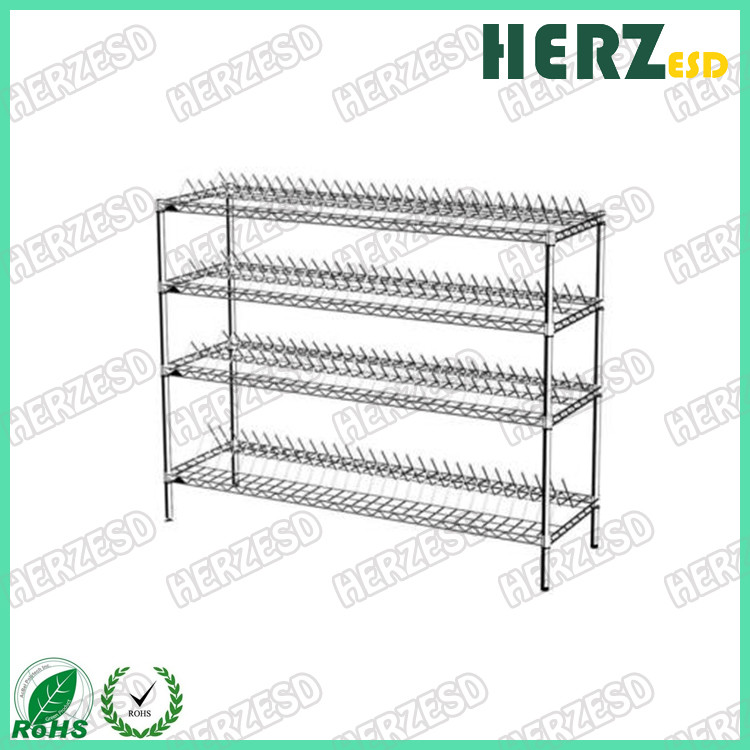 Customized ESD Storage Shelves , Industrial Wire Shelving System Resistance 10e6-10e9 Ohm