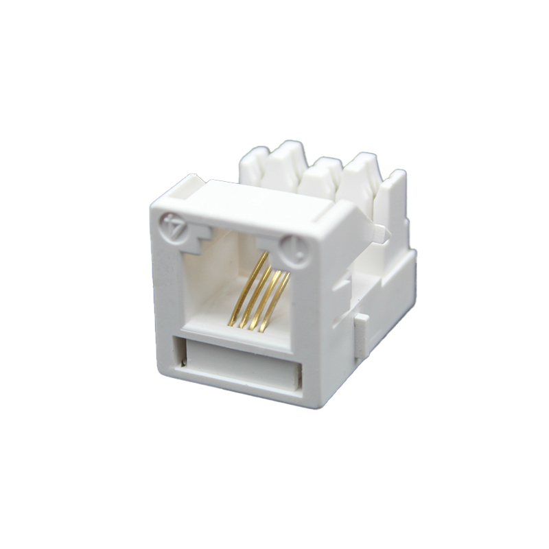 Female FLUKE Tested ABS CAT5E UTP RJ11 Keystone Modular Jack Connector for Networking