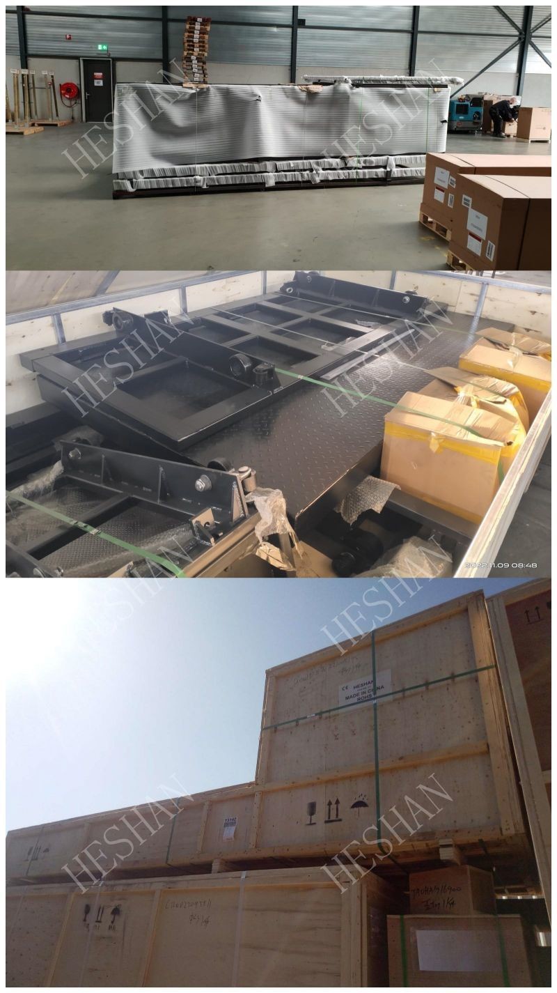 Heavy Duty 4 Post Steel Cargo Lift Elevator Platform Hydraulic For Warehouse
