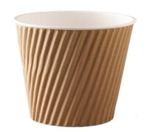 China Custom Print Disposable Hot Food Grade 350gsm Kraft Brown Ripple Paper Bowl wholesale